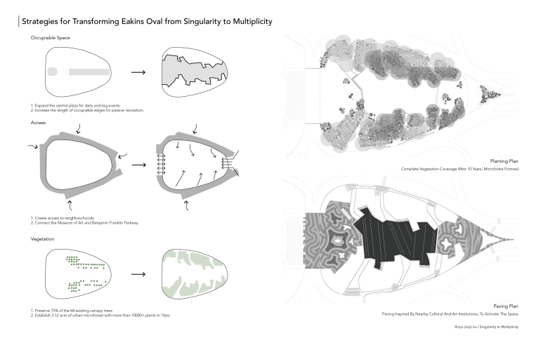 Strategies for Transforming Eakins Oval from Singularity to Multiplicity