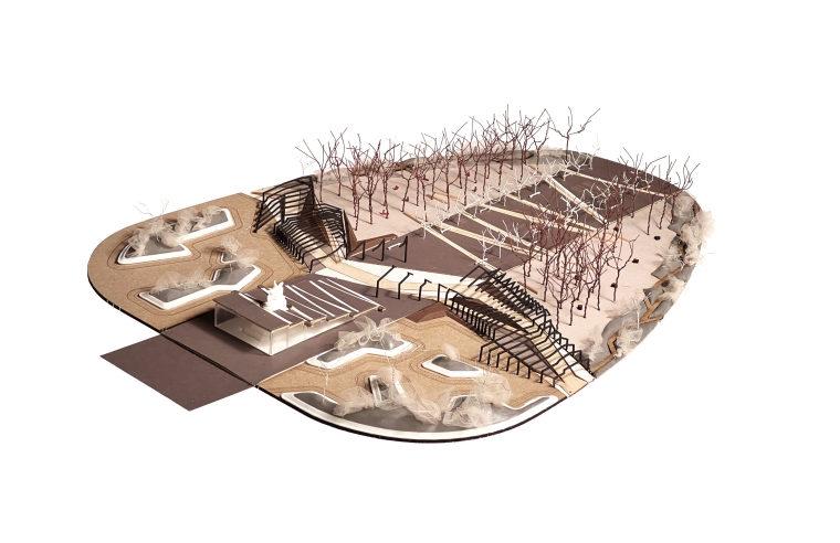 Squares, Ovals, Triangles and Bars: Critically Conceptualizing and Crafting Urban Public Space -- PLAYFUL OVAL_Physical Model_BINGTAO HAN