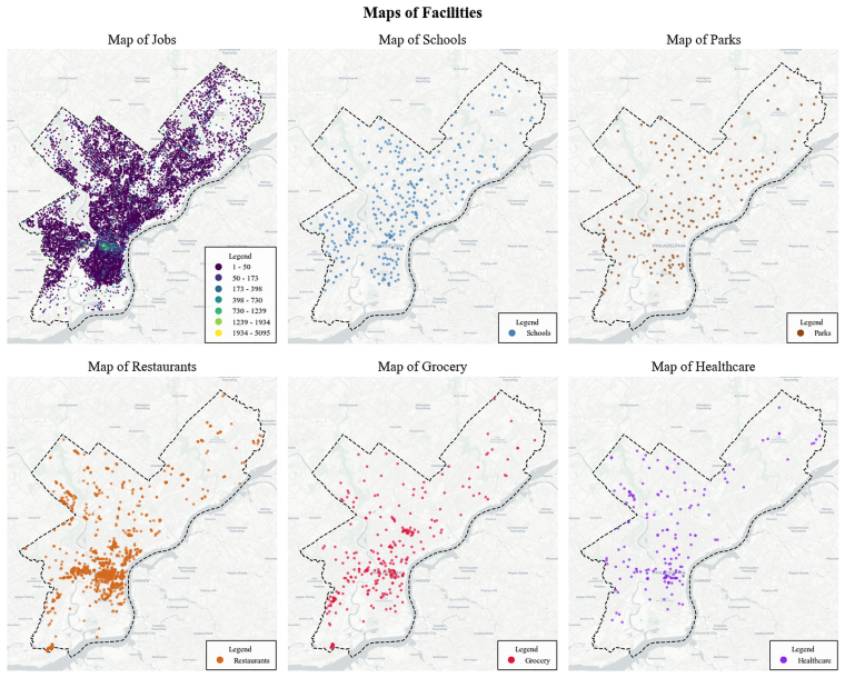 Maps showing data