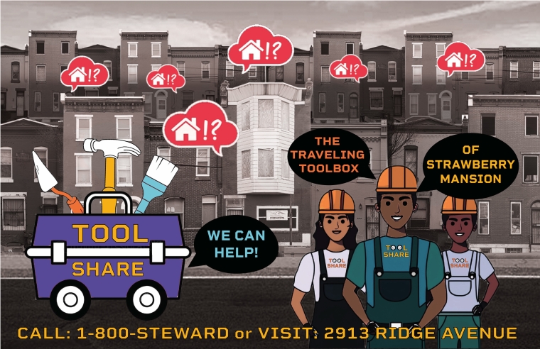 A billboard advertisement for ToolShare