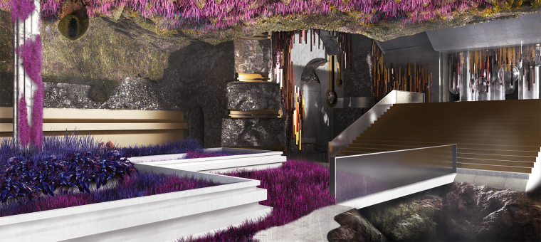 Interior Render of Homunculi Garden