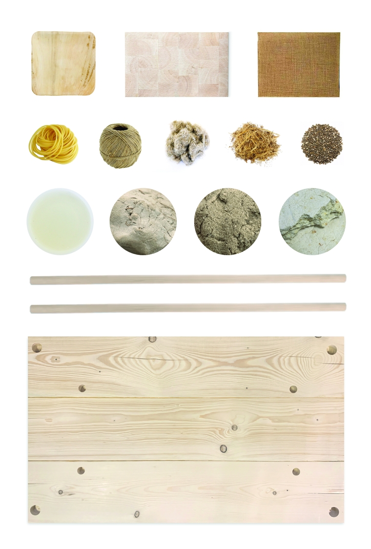 Various textures and materials