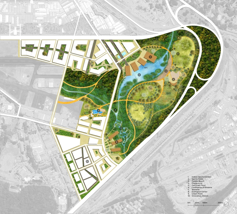 Plan of Recreational Urban Park