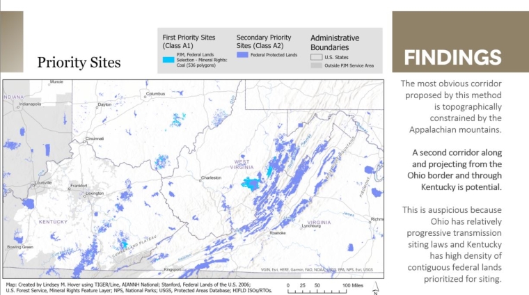 This work contends that the federal government can play a more active role in bridging the transmission supply gap by leveraging its land for transmission siting in the region, and, particularly, its land reserved for coal operations.