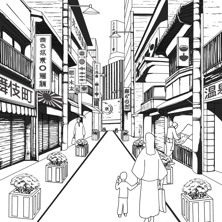 Scene from 'The Bloom', A speculative Story set in Tokyo Bay, 2050