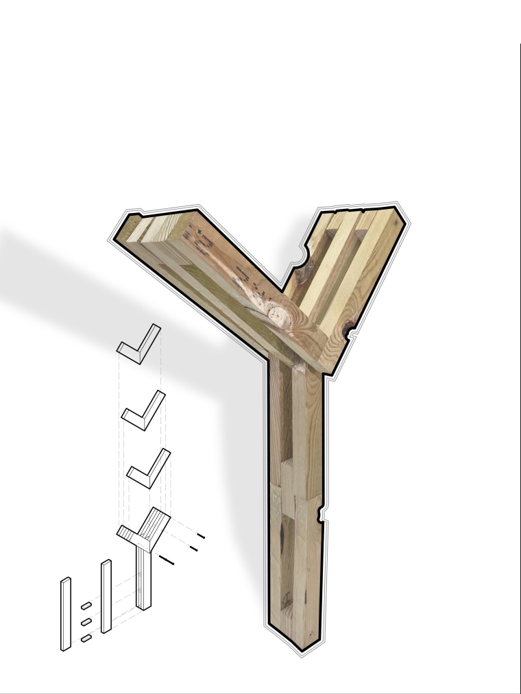 Mock-Up Spaced Column which served as the main structural system for the project