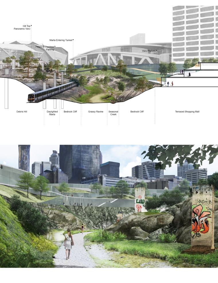 Revealing the verticality of urban layers and human interventions on top of natural history