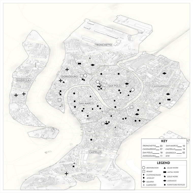Figure 2: Venice Artisan Map 