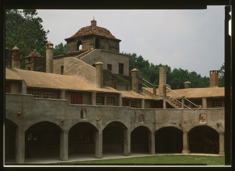 MPTW from within its courtyard, looking northwest, 1989.