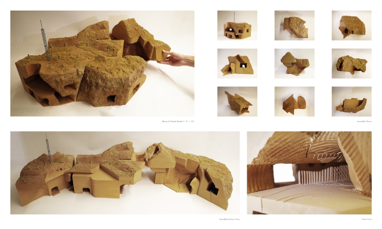 Physical Chunk Models shows the assembly and uniqueness of each designed tunnels