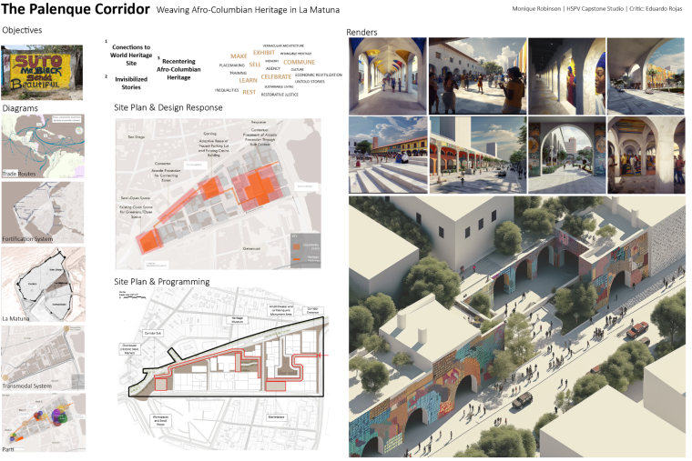 Project overview with rendered images