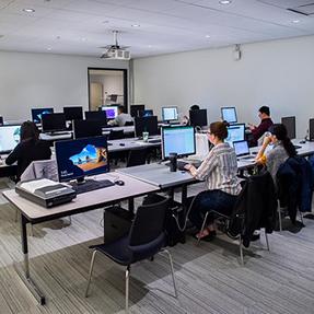 View of a computer lab