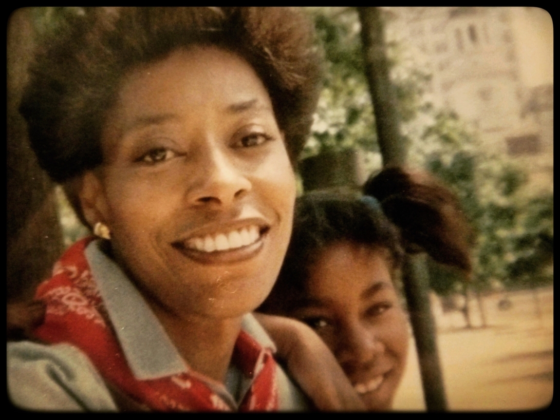 Wiley and her mother smiling at the camera