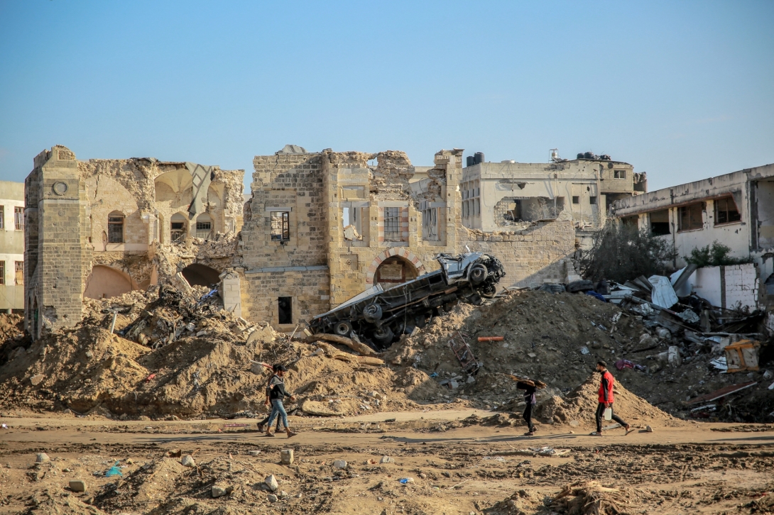 ruins in Gaza