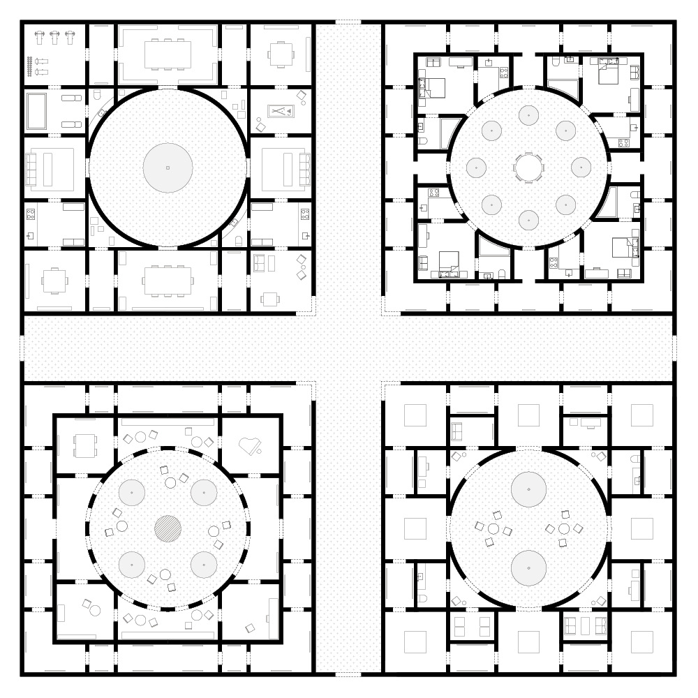 Four floorplans for site