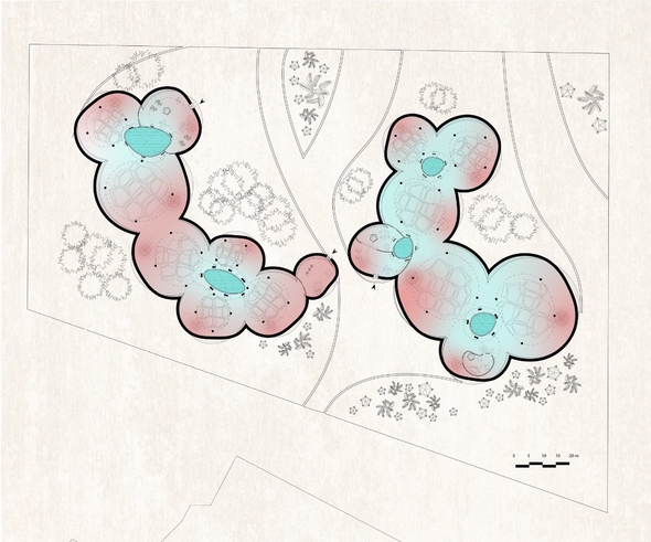 Thermal Airflow Plan in Desert Landscape