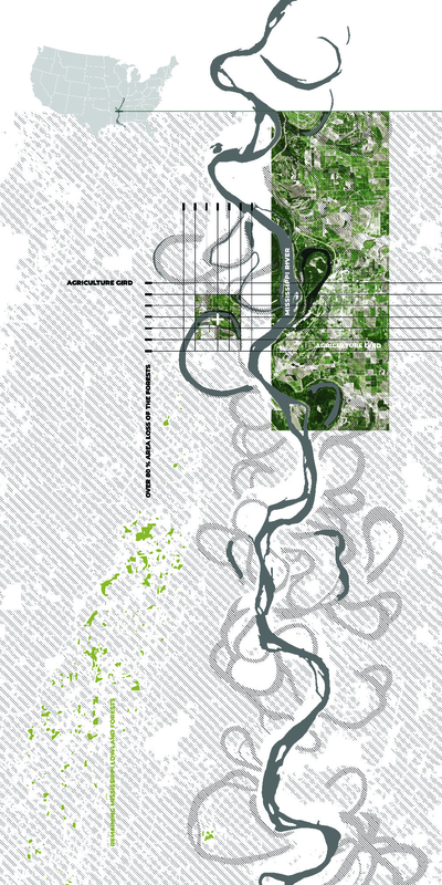 Over the past few hundred years, human farmland has occupied more than 80% of the degraded forests along the Mississippi River.