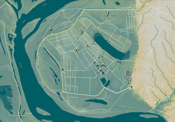 Map of Angola prison