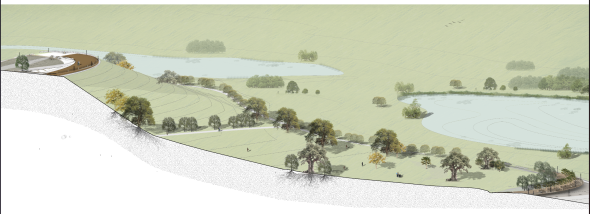 section perspective for landfill