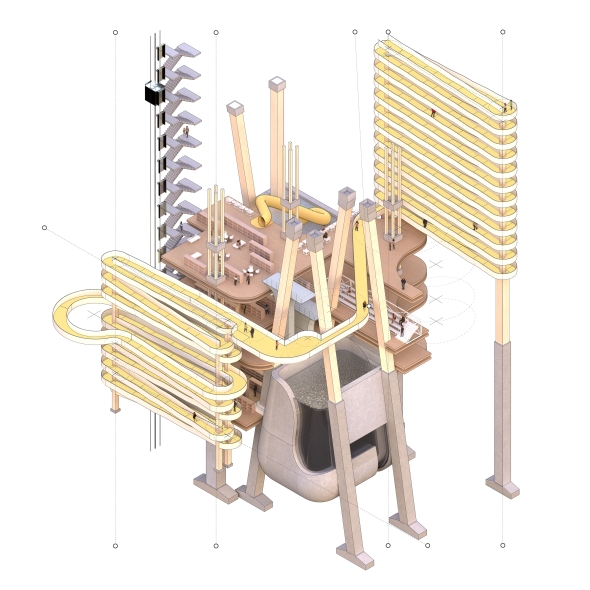Multi-Floor Interior Axon