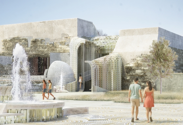 waterfront entry render