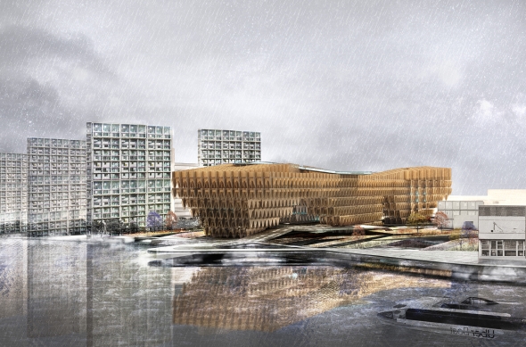 view of building from Thames River