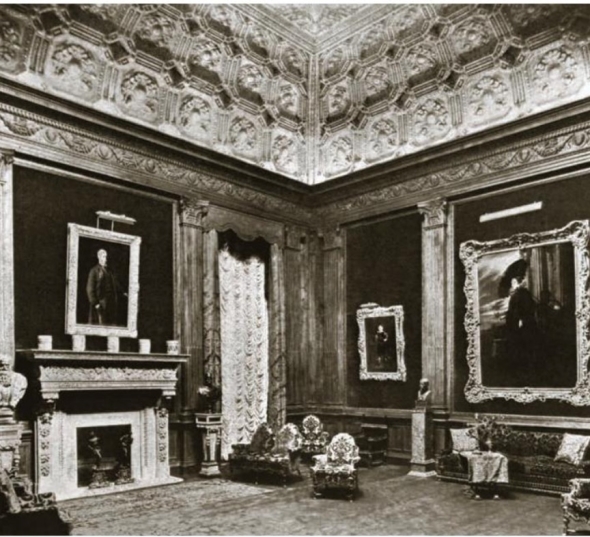 The Van Dyck Room in Lynnewood Hall c.1910s.