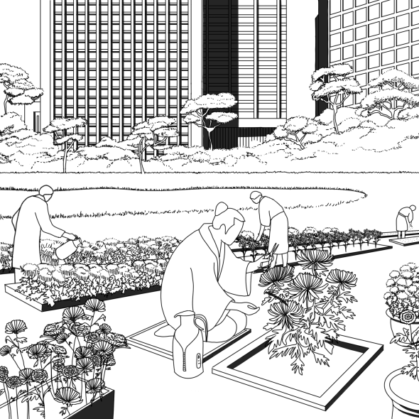 Scene from 'The Bloom', A speculative Story set in Tokyo Bay, 2050