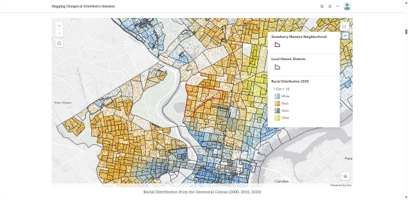 An example of interactive web maps and instant apps embedded within the Story Map.