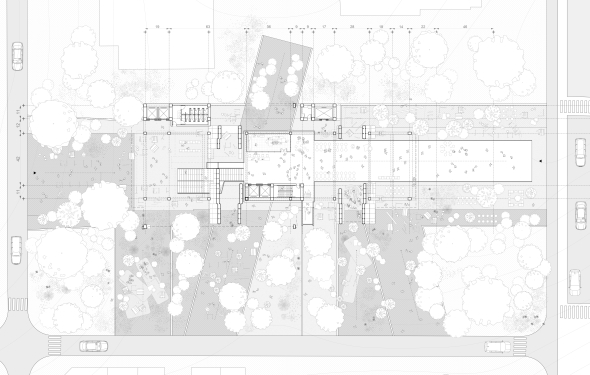 By embracing a stacked typology, the project integrates children's adventure playgrounds, adults' healing spaces, and other everyday activities.