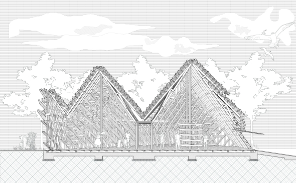 Section Drawing of Overall Building