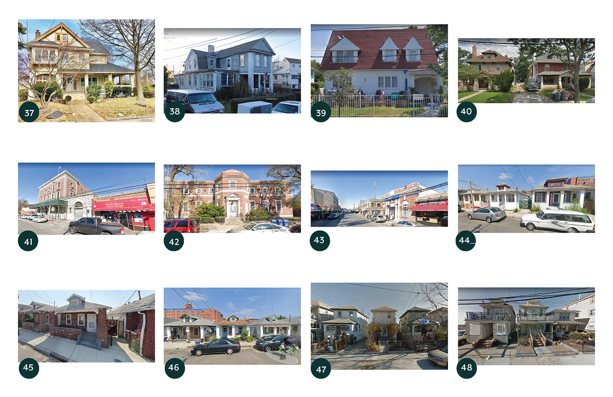 Grid of photos showing different housing types