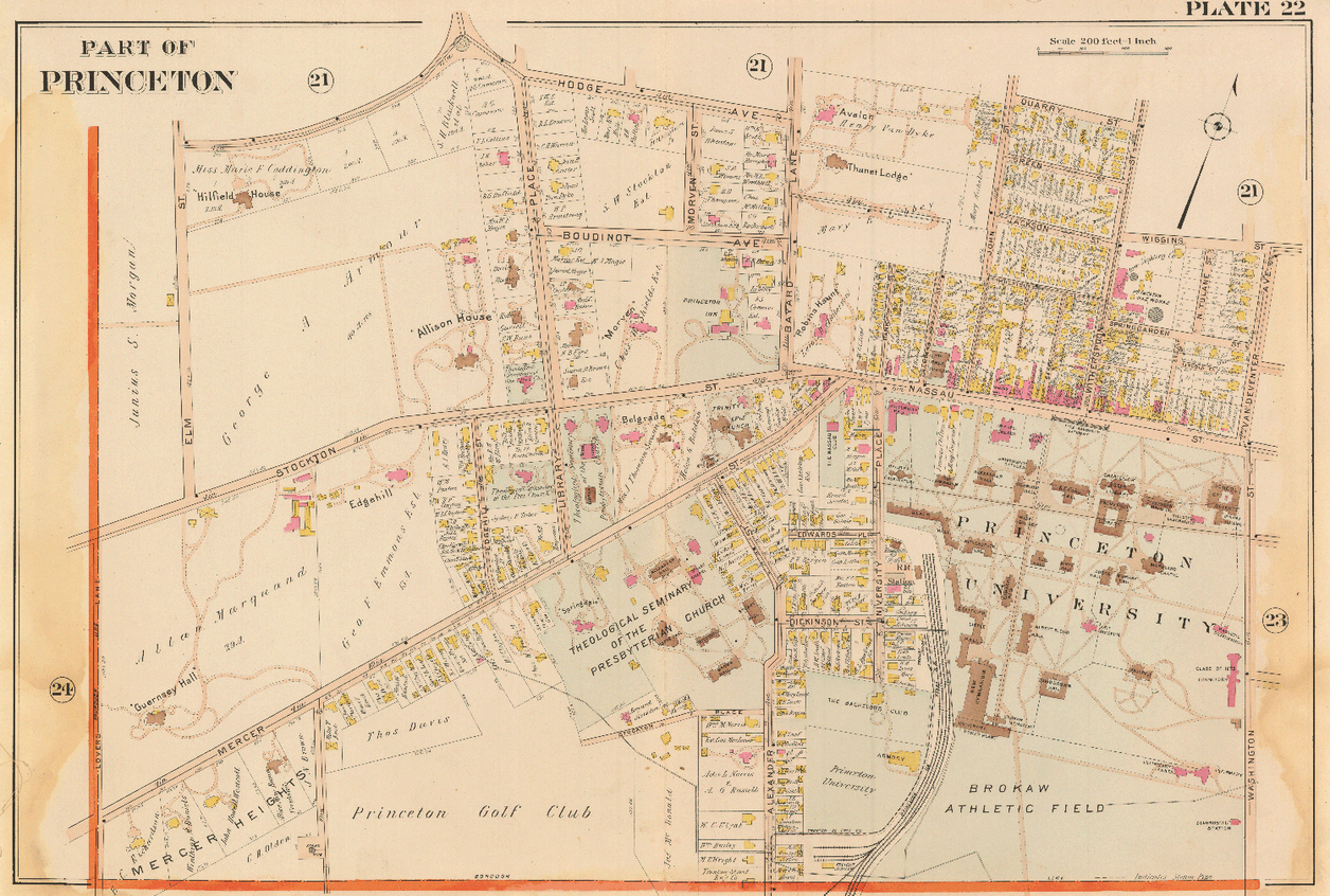 1905 map of Princeton NJ