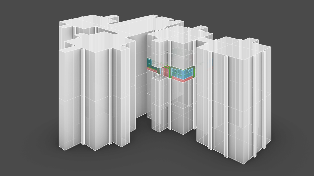 a shoebox model in Rhino using Honeybee simulation for a comparison study