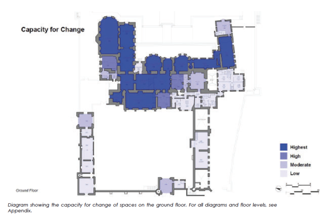 Diagram showing layout of a house