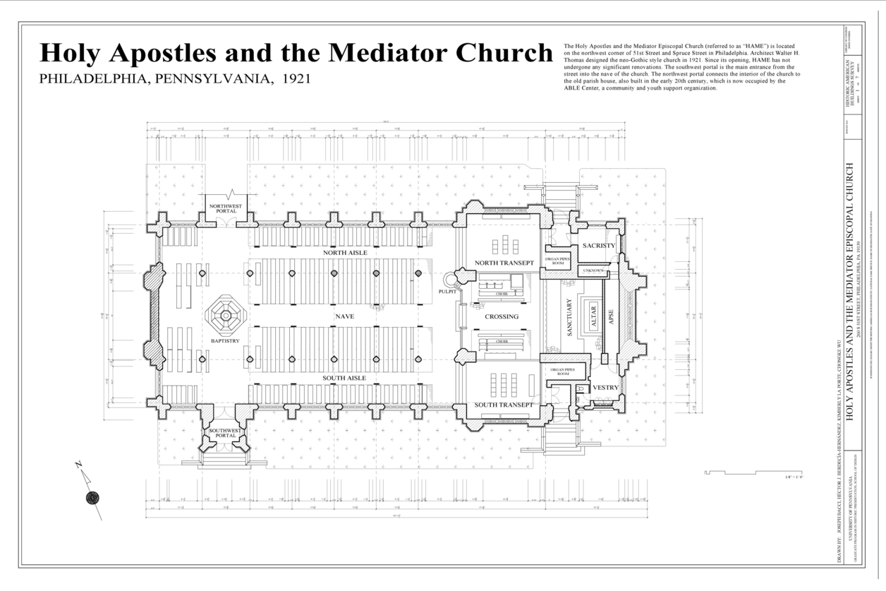 Floorplan of a church