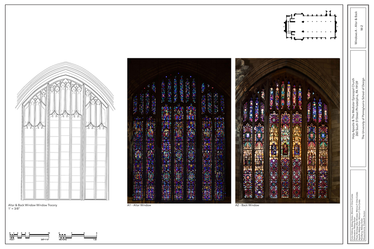 Document showing windows in a church