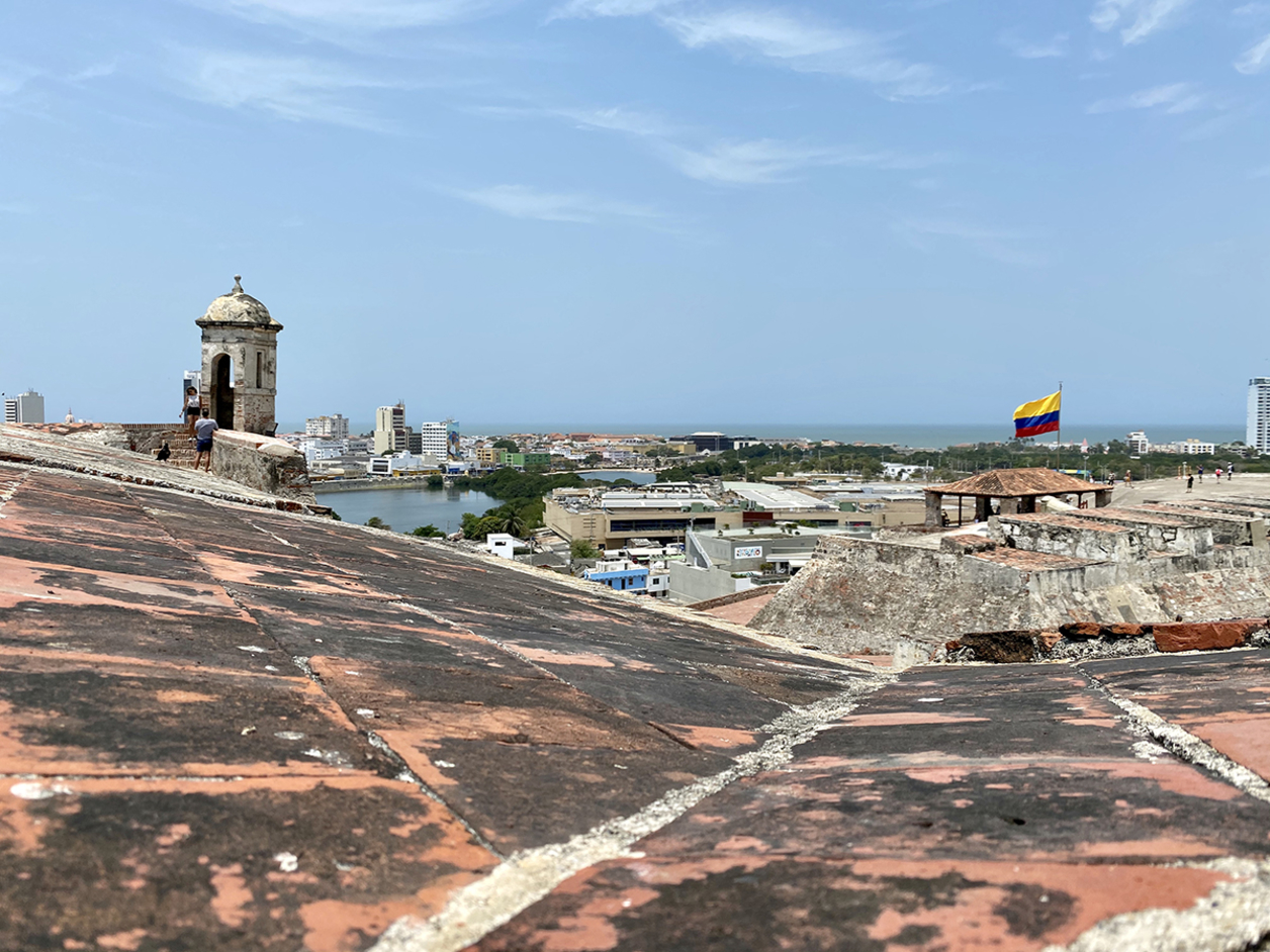 View of a city from a rooftop