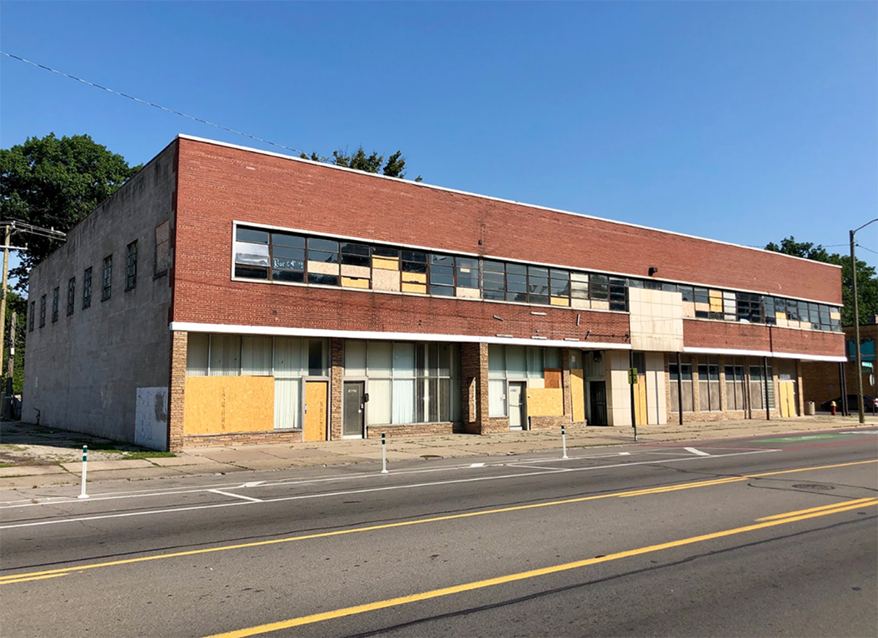 Facade of an abandoned building