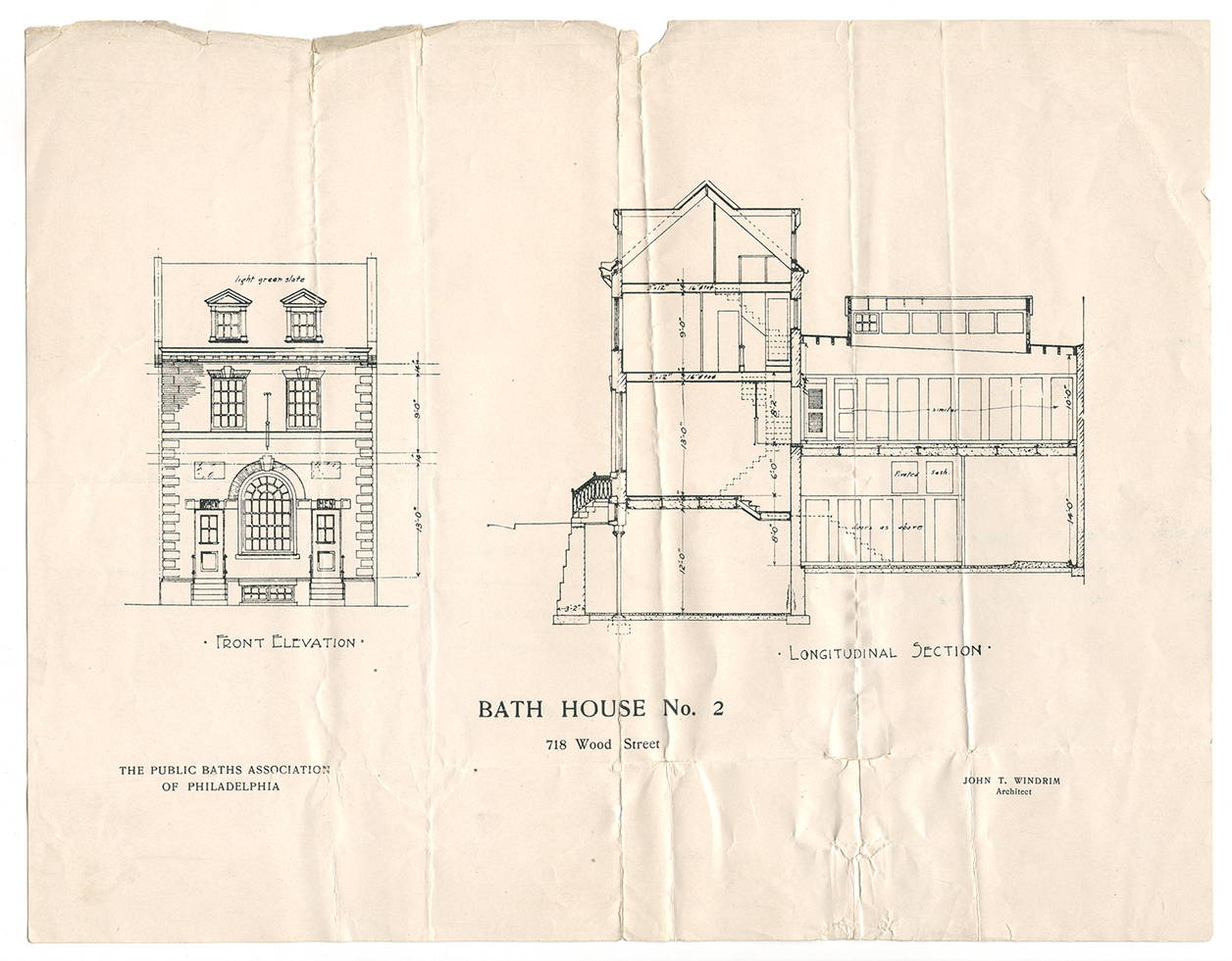 Blue print of Bath House