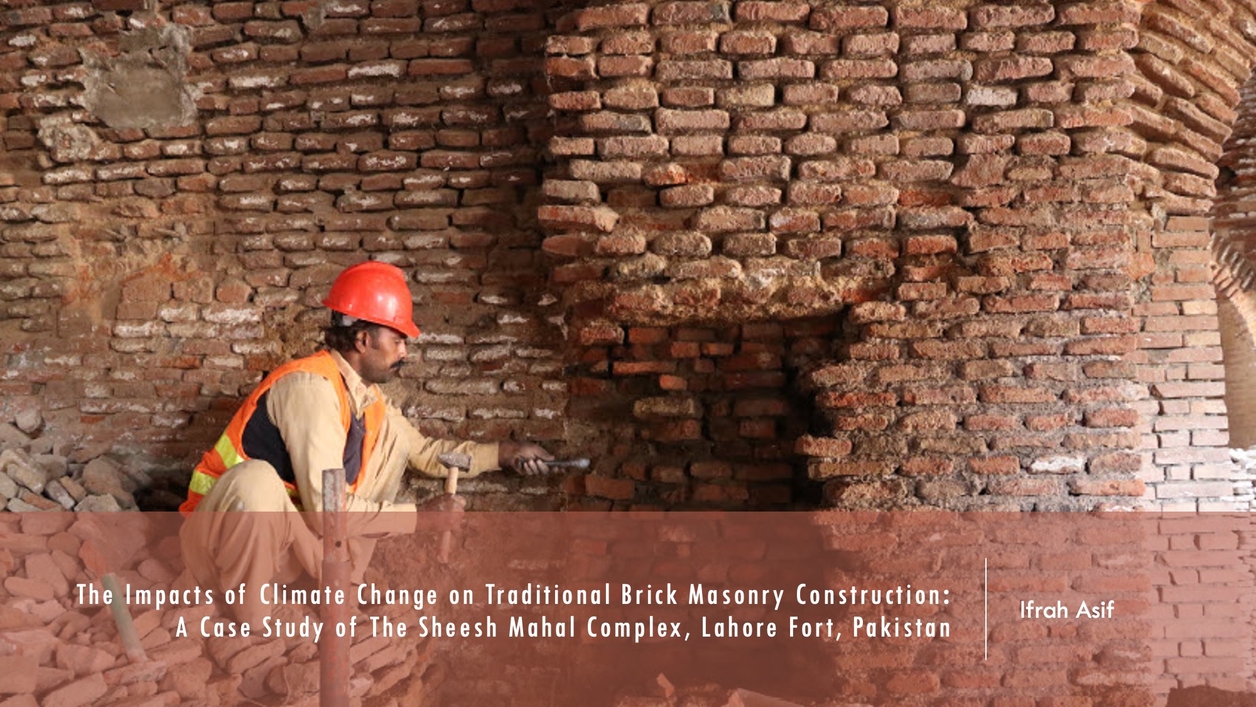 Man working on brick masonry 