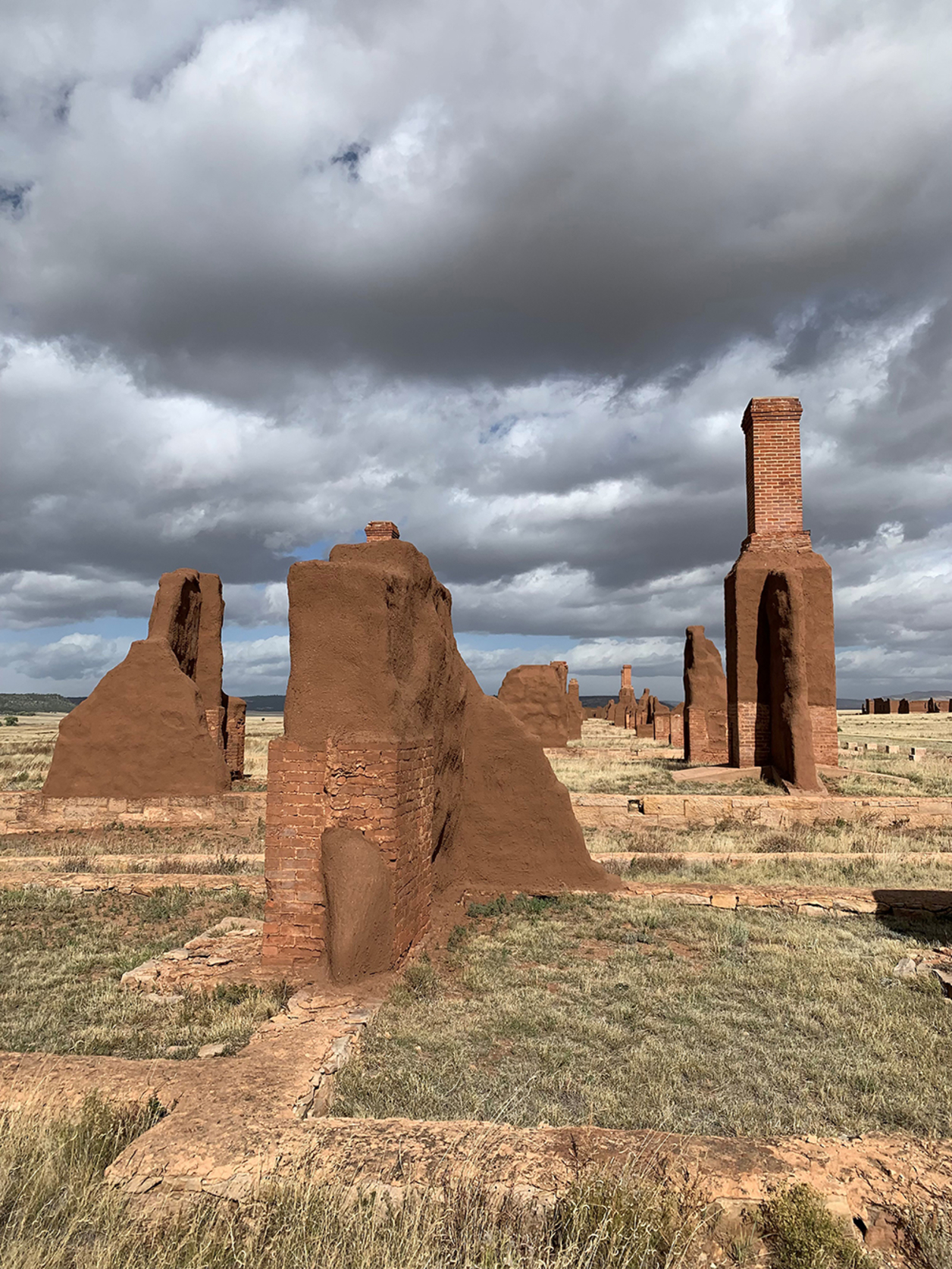 Shelter coated adobe ruins at Fort Union National Monument in September 2021 (Photo Credit: Alison Cavicchio)