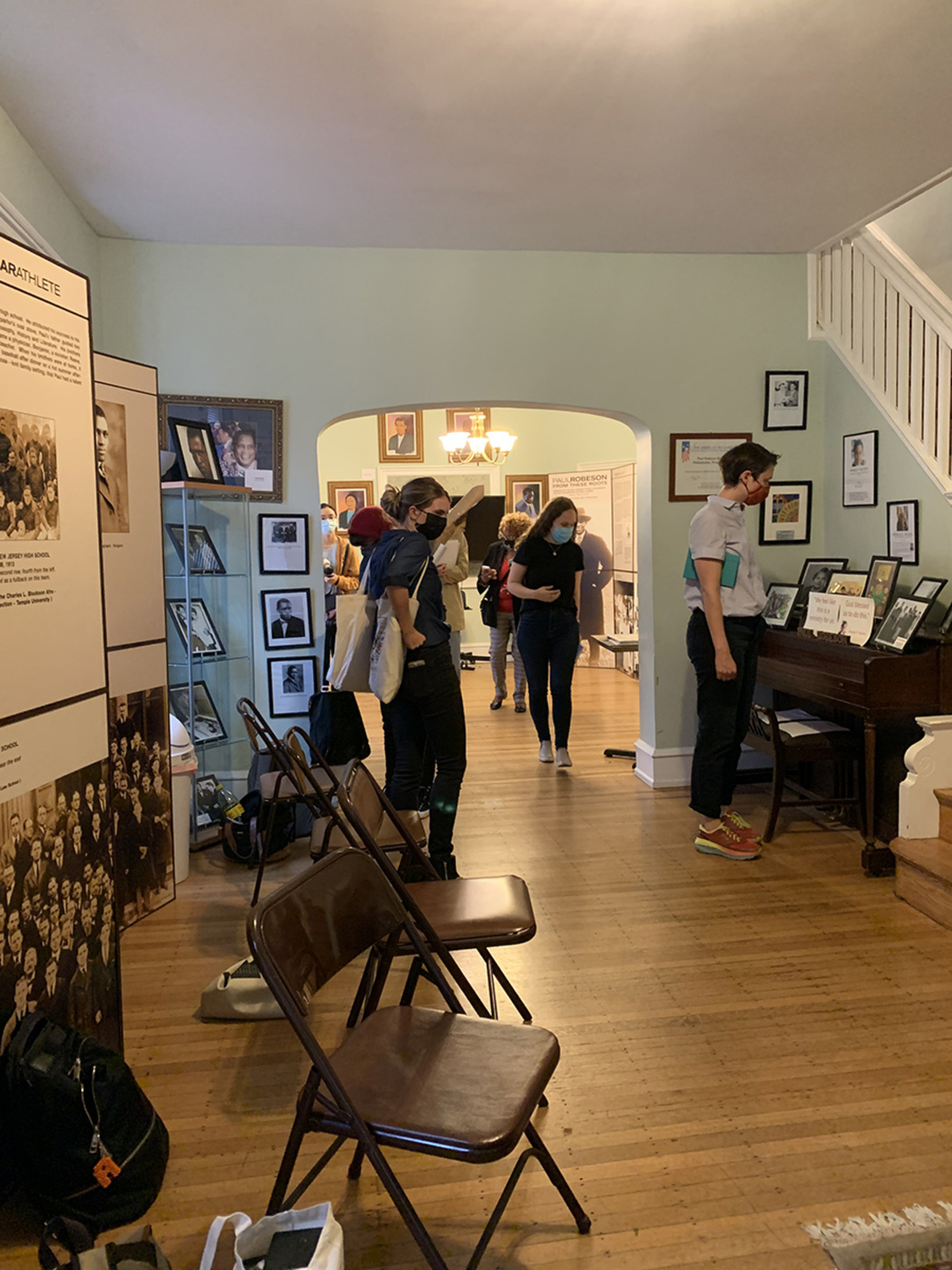 Team members touring the Paul Robeson House and Museum. Photo by Pamela W. Hawkes.