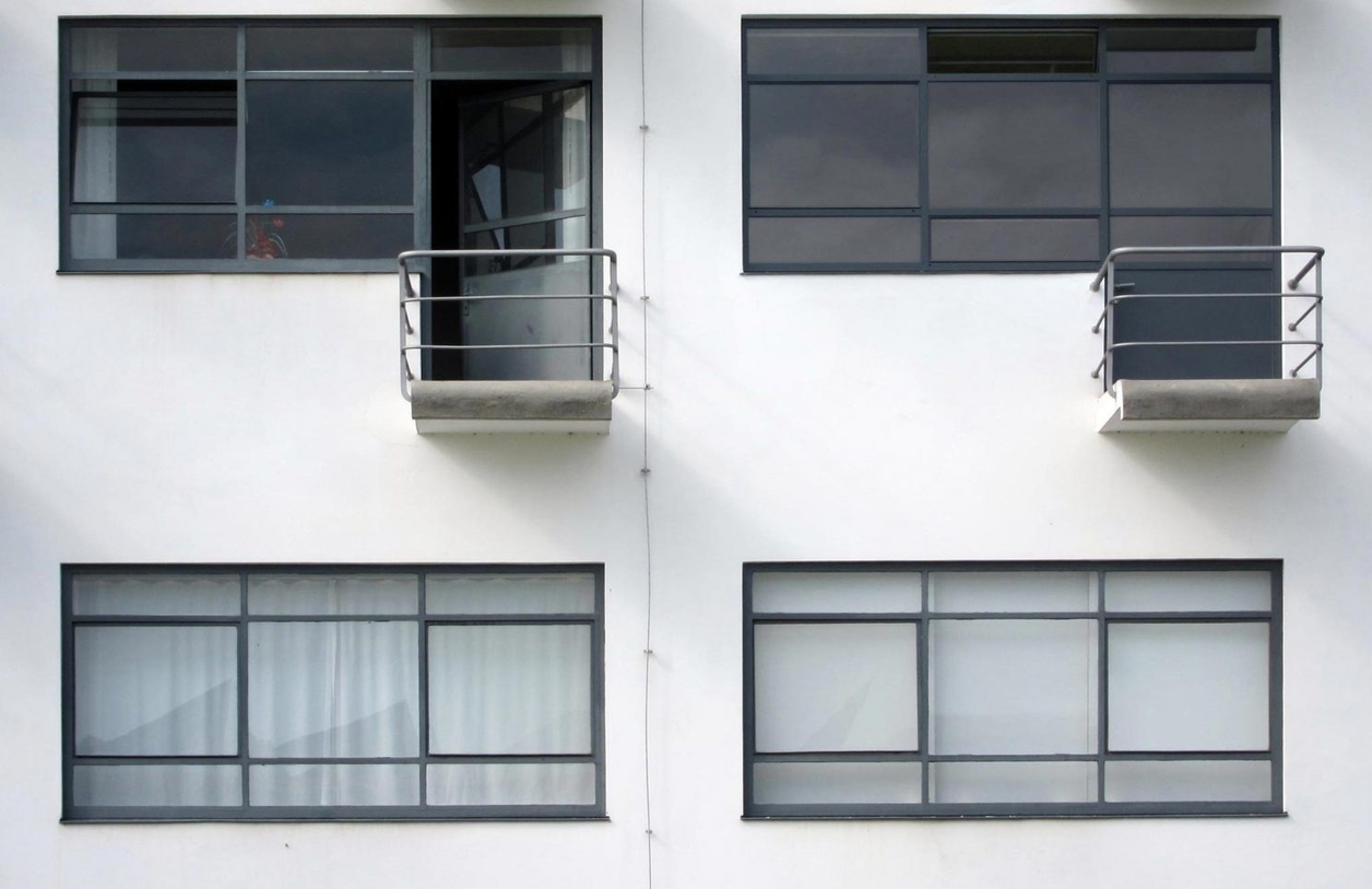 Windows & balconies of the Studio Wing. 