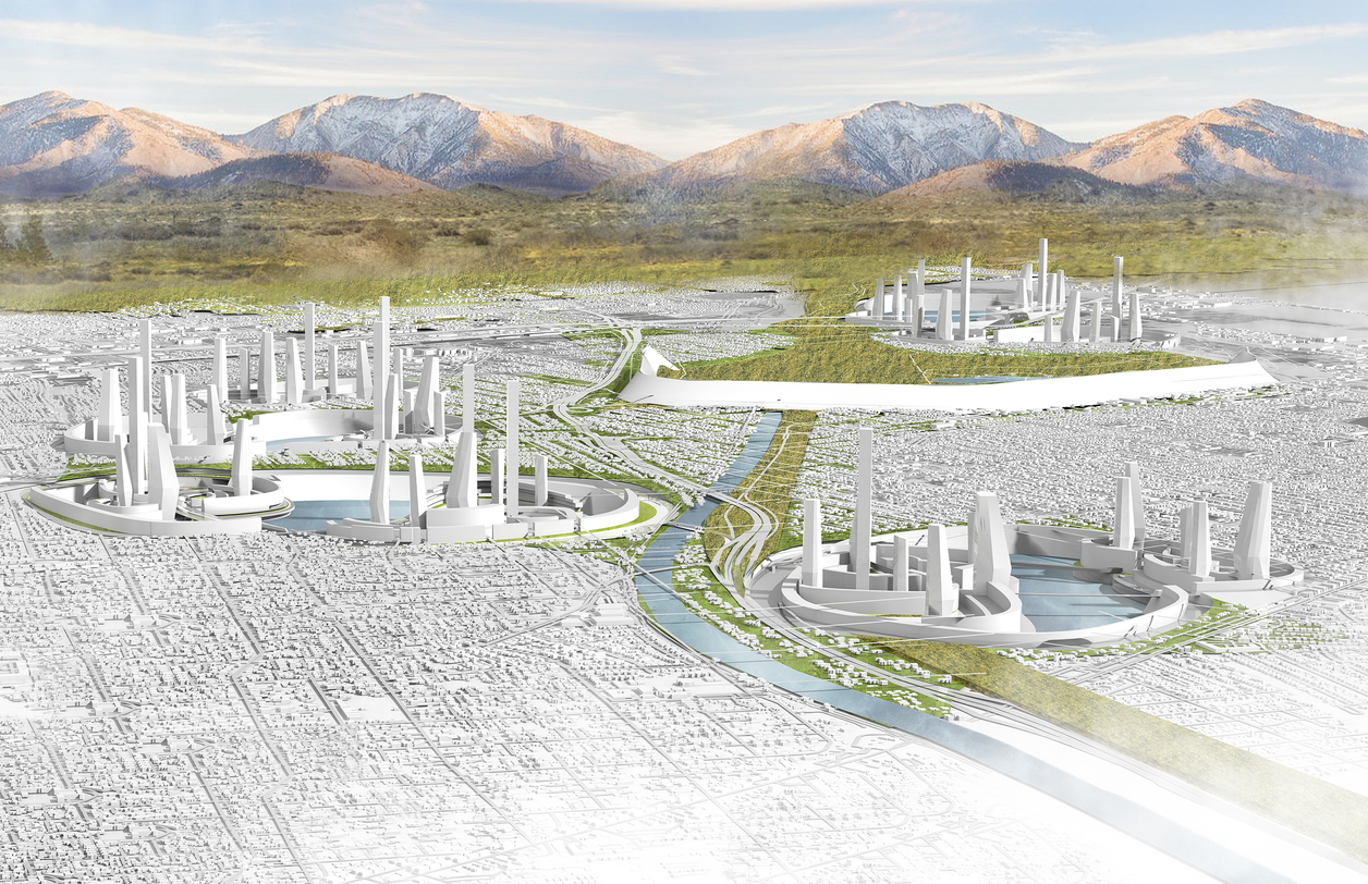 The perspective view of intensification of Irwindale, California