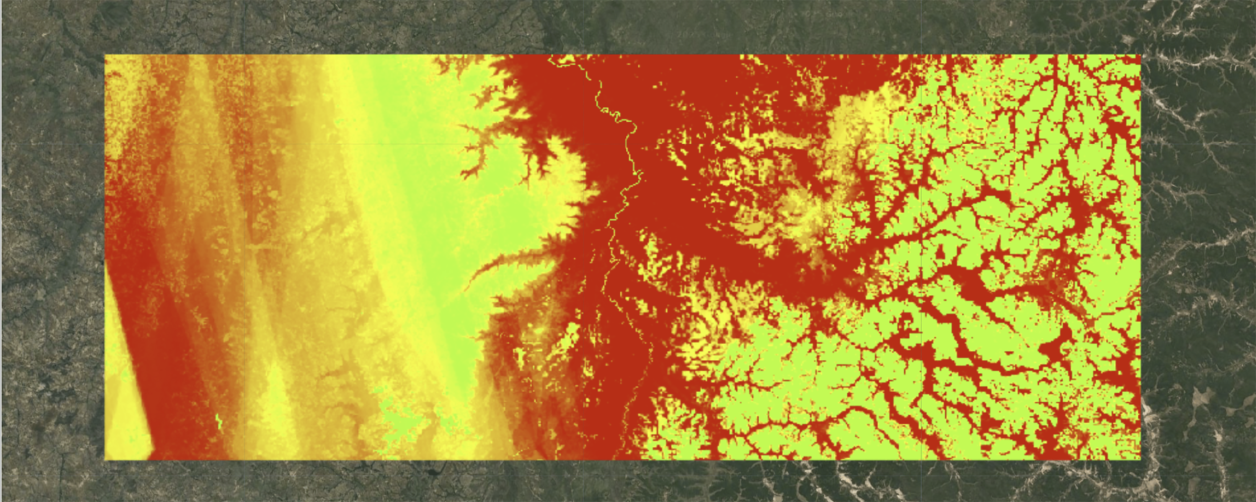 Wildfire risk map