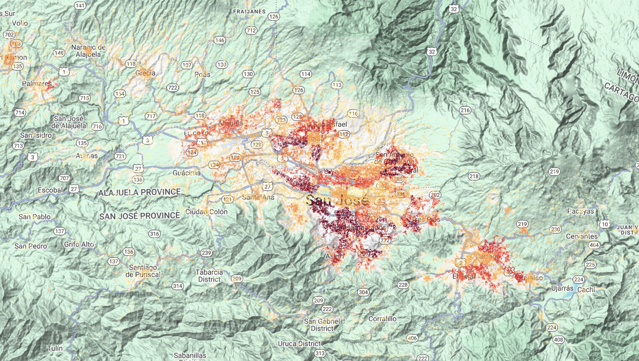 Wildfire risk map