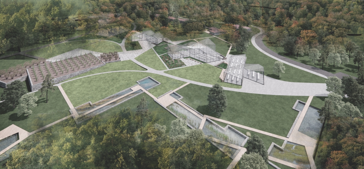 Rendering of planting center.