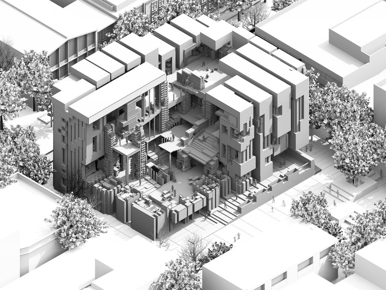 Isometric sectional perspective 