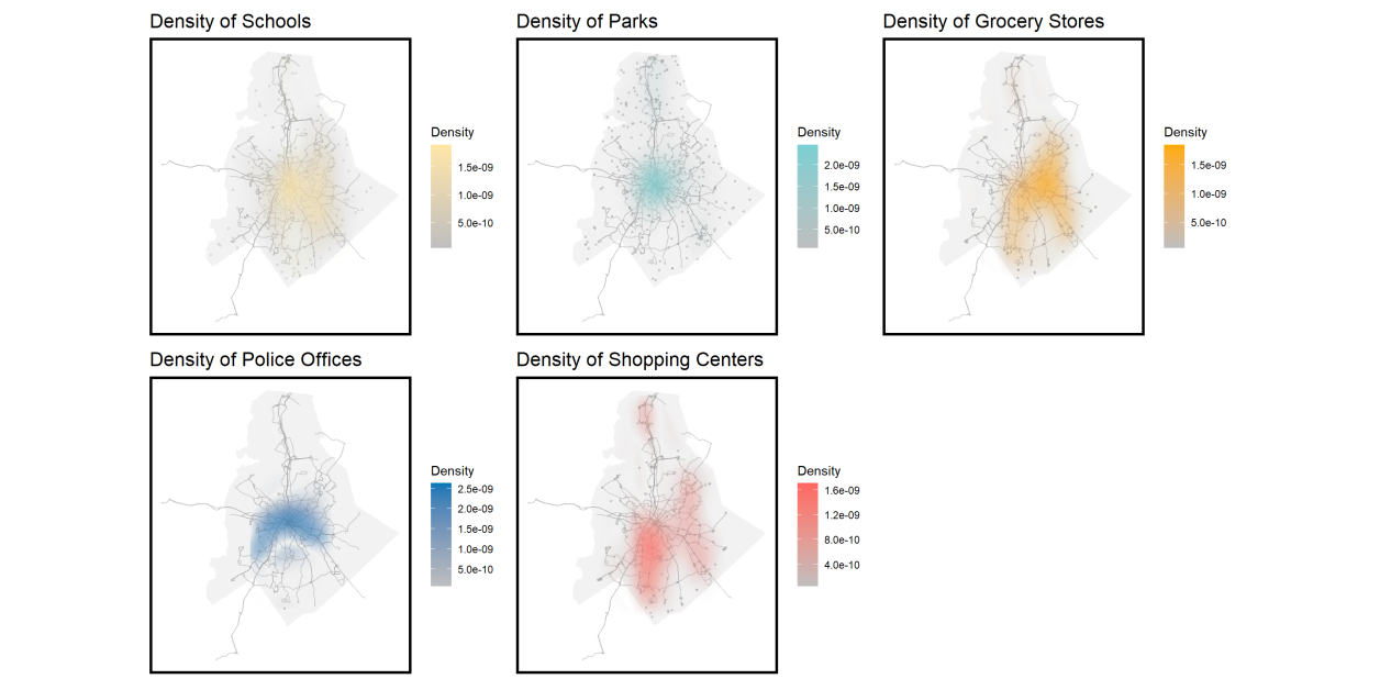 Various maps with different data